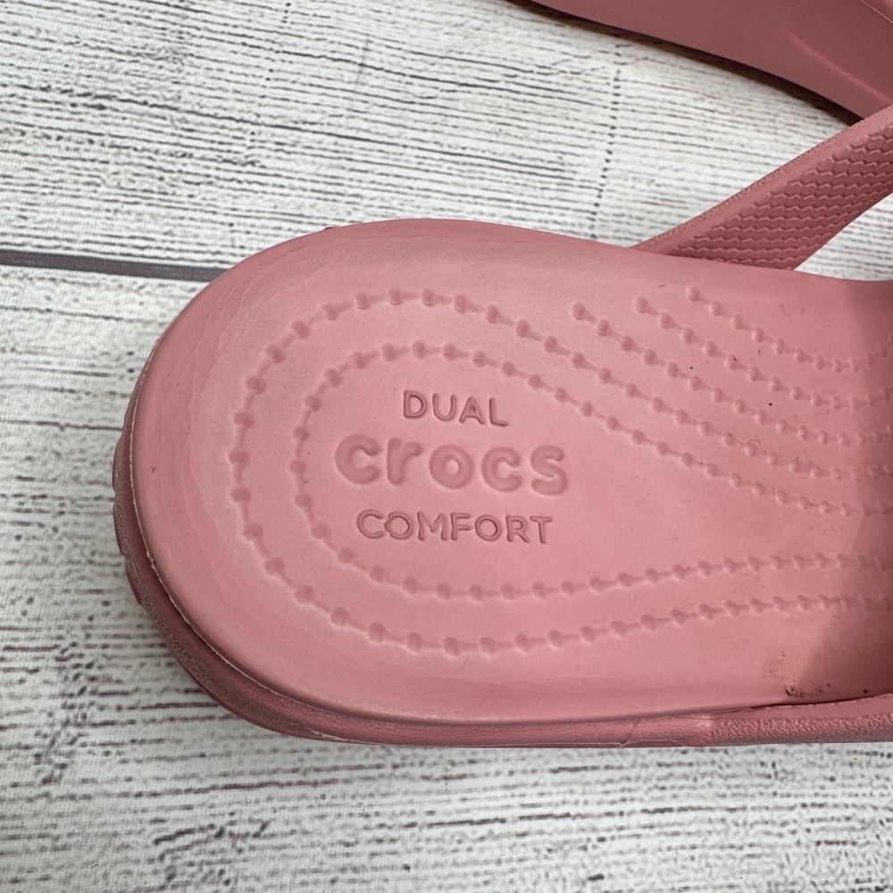 Crocs Women's Pink Slide Sandals - Picture 4 of 5